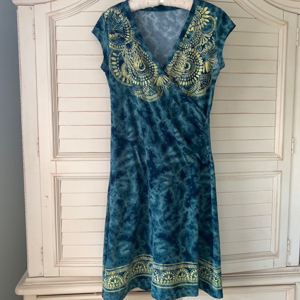 Green/gold casual dress size M